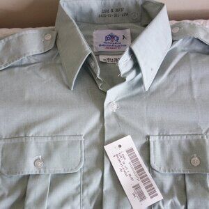 NWT DSCP Garrison Collection 16-1/2 x 36/37 Long Sleeve Light Green Button Shirt